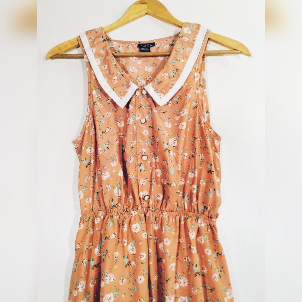 Rue 21 Floral A-Line Sleeveless Mini Dress | Small - Picture 3 of 3